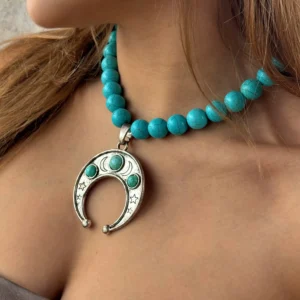 Collar Luna turquesa