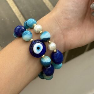 Pulsera azul de ojo