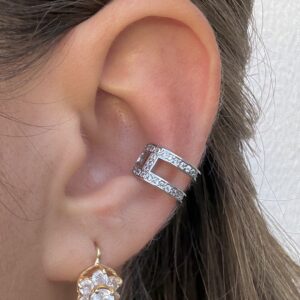 Earcuff sencillo plateado